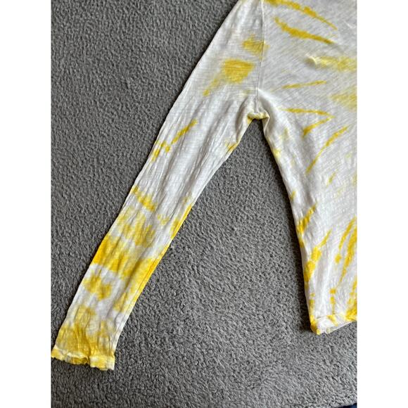 ATM Hoodie Sweater Medium Tie Dye Lightweight Cotton White Yellow Beach Boho - Picture 8 of 16